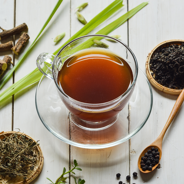 Suprabhat Chai - Assam Black Tea Leaves with Lemongrass, Mulethi, Brahmi
